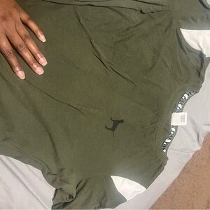 PINK Victoria's Secret Olive Green Top